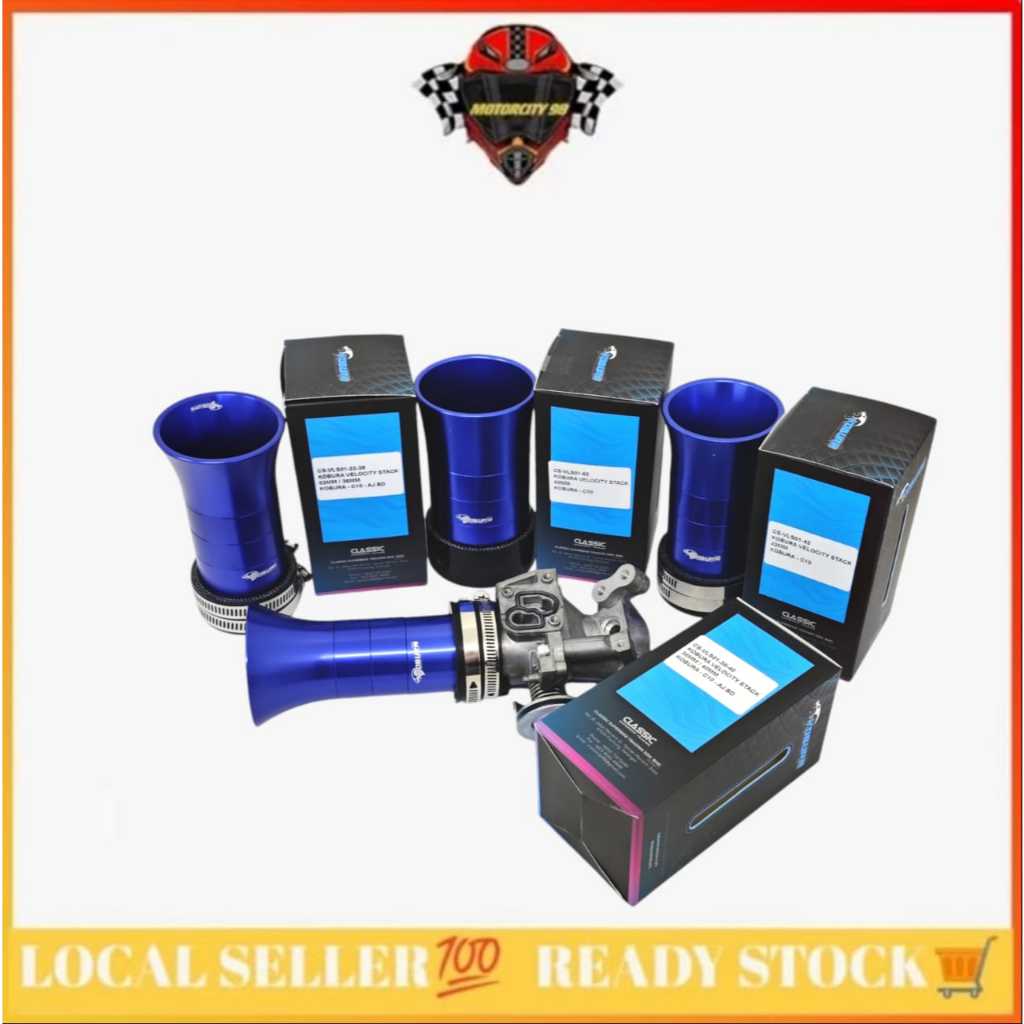 Kobura TRUMPET เทปรถจักรยานยนต์ BORE / MOTORBIKE THROTTLE BODY VELOCITY STACKS - 32/36 มม. 38/40 มม. 42 มม. ขนาด