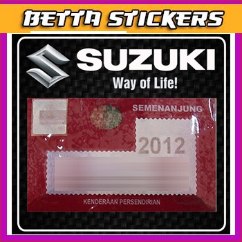 Roadtax ขนาดปี 2024 / สติ๊กเกอร์ Plat / สติ๊กเกอร์ VIP / สติ๊กเกอร์ Touch & Go - รุ่น Suzuki