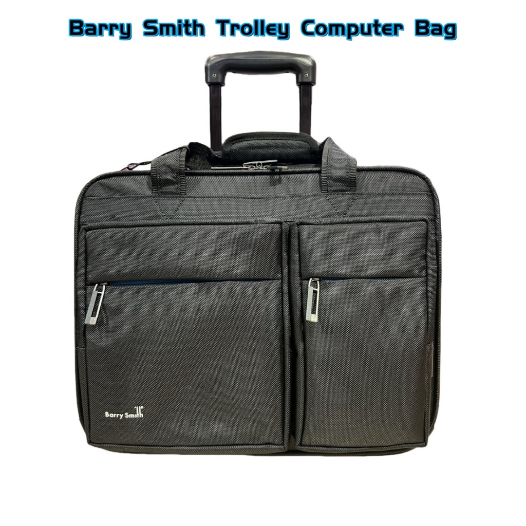 Barry Smith Nylon Trolley Pilot Case 2 ล้อทนายความกระเป๋าเอกสารพร้อมช่องใส่แล็ปท็อป Catalog Business Bag