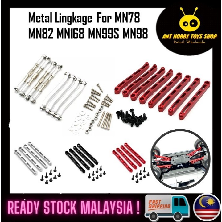 MN โลหะ Linkage Tie Rod ชุดสําหรับ MN78 MN82 MN99S V2 MN98 V2 D90 MN99 MN45 MN99S 1/12 RC อะไหล่อัพเ