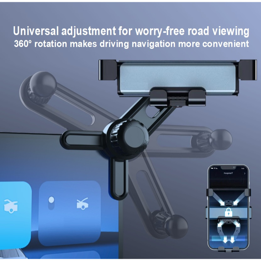 สากล 360° ที่วางโทรศัพท์หน้าจอจอแสดงผลรถยนต์สําหรับ J7/TESLA MODEL 3/Y, Proton S70/X500/90/IRZE/SAGA