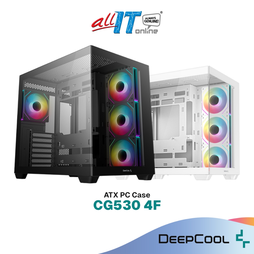 DEEPCOOL CG530 4F BLACK / WHITE Mid Tower (ATX) เคสพีซีสําหรับเล่นเกม