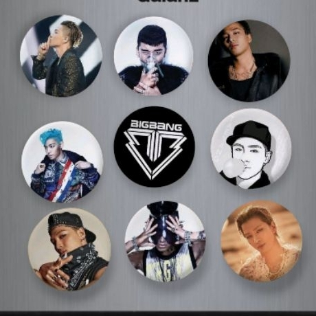 กระจกพวงกุญแจปุ่ม VIP Teayang/ แม่เหล็กติดตู้เย็น 58mm