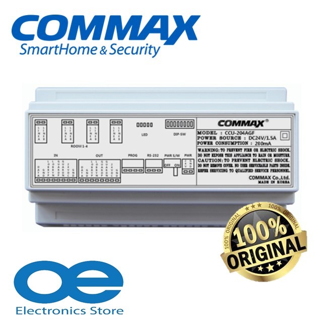 Commax CCU-204AGF Analog 4CH DC 24V 2 สาย จําหน่ายชั้นสําหรับระบบอินเตอร์คอม