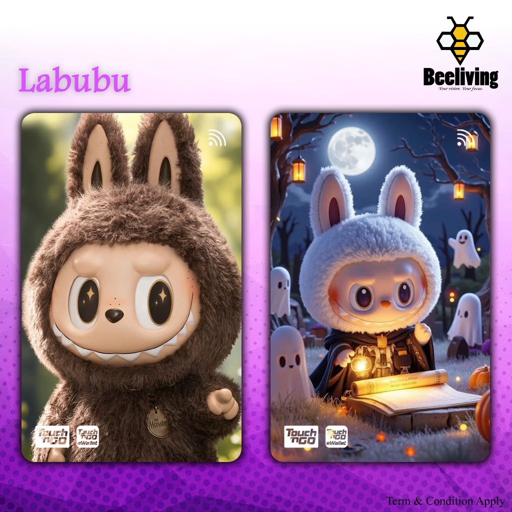 Labubu ( SERIES 2 ) - ฝาครอบสติ๊กเกอร์การ์ด Touch n Go (กันน้ํา คุณภาพสูง) ,สติ๊กเกอร์การ์ด TNG