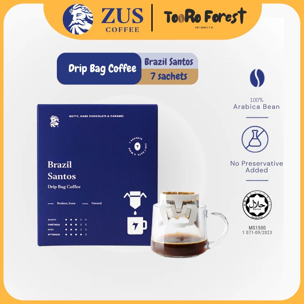 ZUS Drip Bag Coffee - Santos - 7s 1 กล่อง (ฮาลาล)