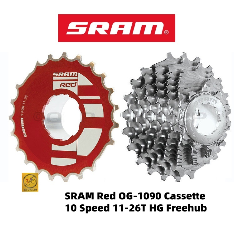 SRAM Red OG-1090 Cassette 10 Speed 11-26T HG Freehub