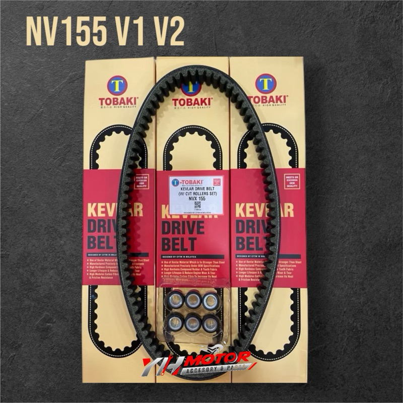 TOBAKI NVX155 V1 DRIVE BELTING NVX155 V1 BELTING NVX155 V1 VBELT BELTING NVX155 (WITH CVT ROLLER SET
