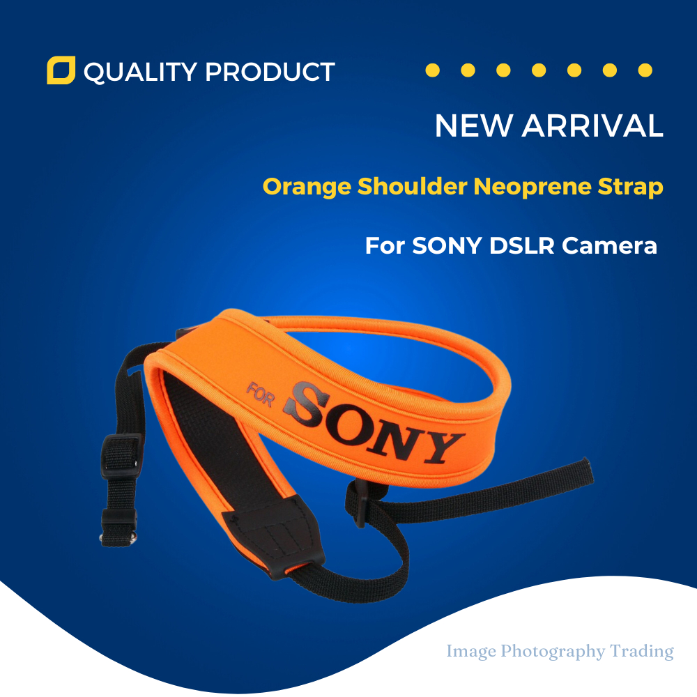 สายสะพายสีส้ม/คอนีโอพรีนสําหรับ Sony DSLR