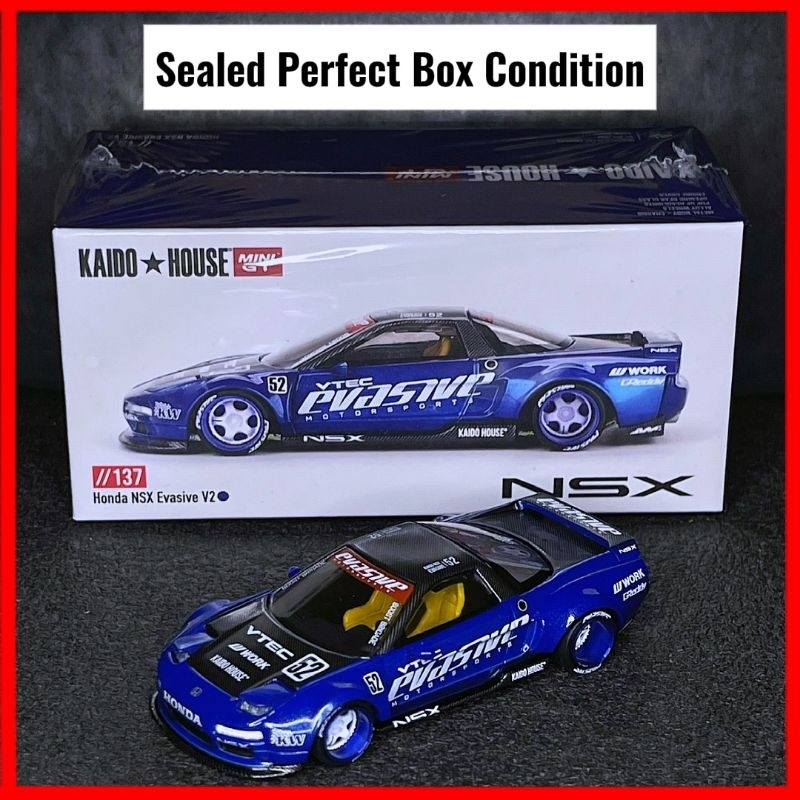 Kaido House NSX Evasive Blue V2 Mini GT NSX Kaidohouse Honda NSX Evasive 2024 Biru NSX Kaido Diecast