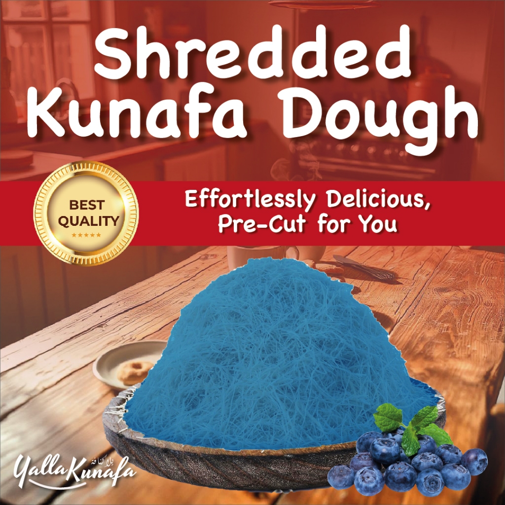 500g / 1 Kg Blue Berry Shredded Kunafa Dough Delicious Taste by Yalla Kunafa