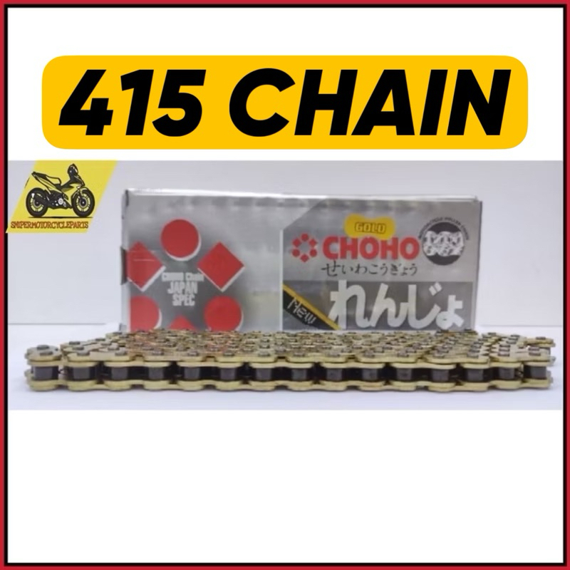 415 CHAIN GOLD CHHO RANTAI CHAIN JAPAN SPEC HEAVY DUTY GOLD CHAIN 415HX122L & 132L