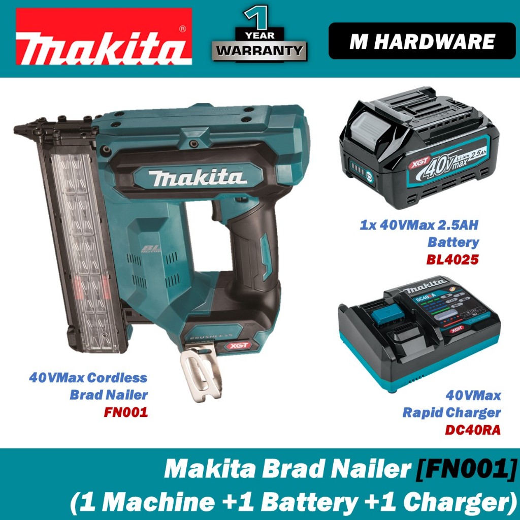MAKITA FN001GD101 / FN001GZ 40Vmax Cordless Brad Nailer