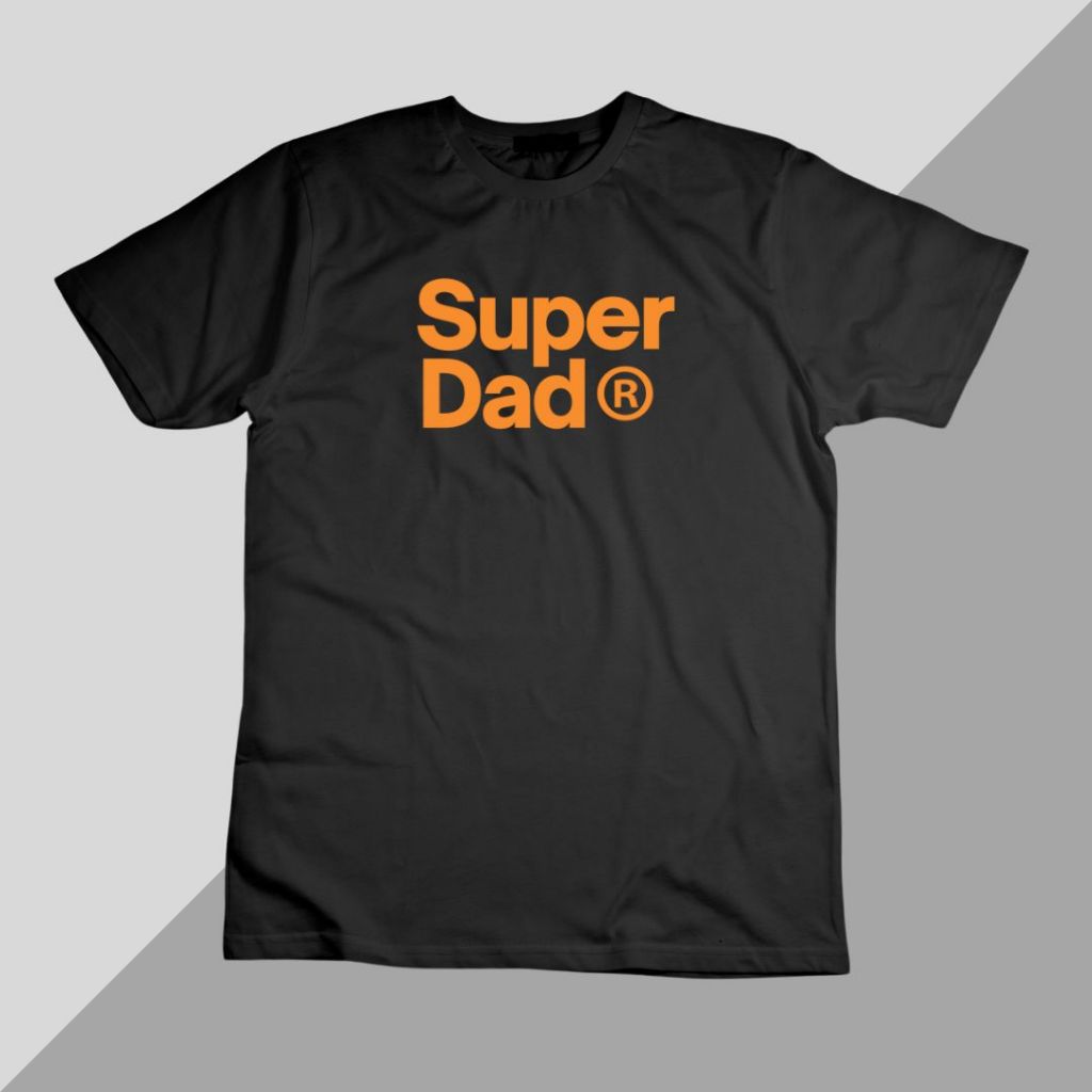 SUPER DAD ROUND NECK SHORT SLEEVE T SHIRT ราคา ถูกที่สุด ดีลบีเคเค