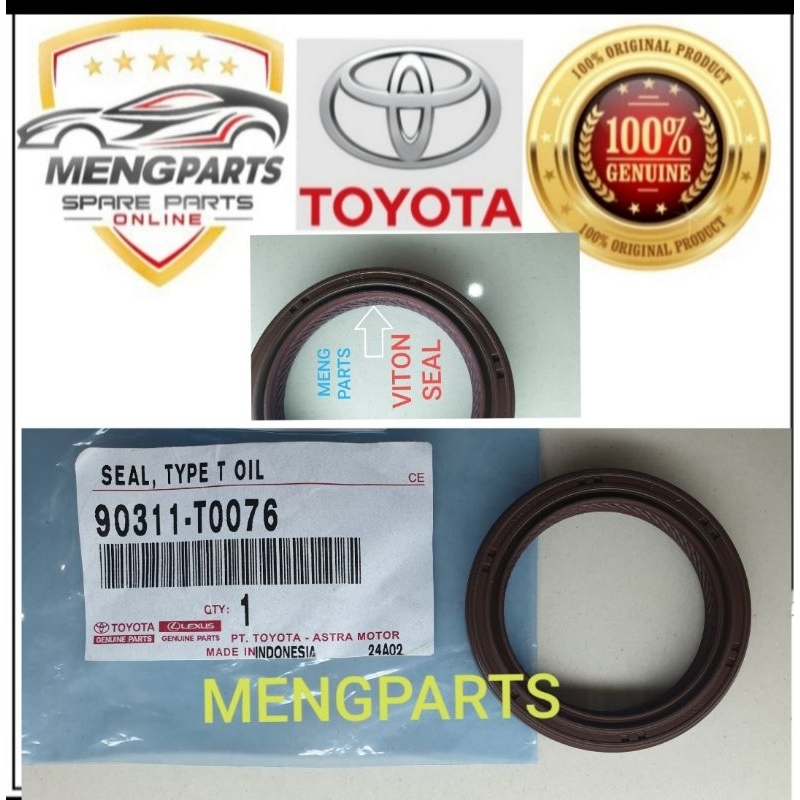 TOYOTA AVANZA F653 F654 SIENTA NSP170 VIOS NSP151 BEEZA 1.3 MYVI ICON D20N TIMING ซีลน้ํามัน 90311-T