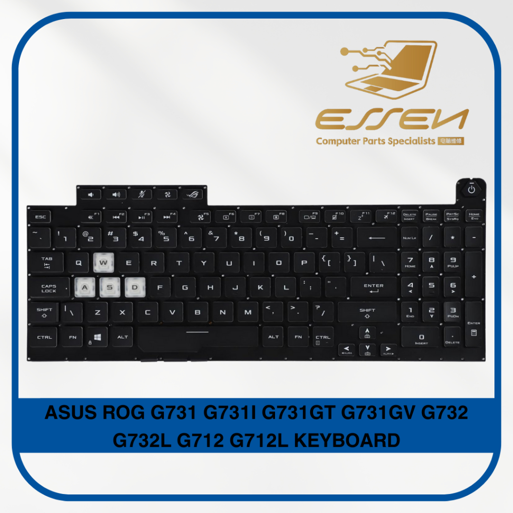 แป้นพิมพ์ทดแทนสําหรับ ASUS ROG G731 G731I G731GT G731GV G732 G732L G712 G712L คีย์บอร์ด