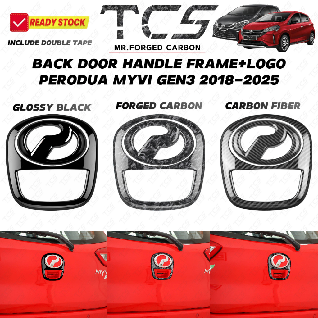 TCS PERODUA MYVI 2018-2025 รถด้านหลังประตู HANDLE FRAME COVER GARNISH อุปกรณ์เสริม