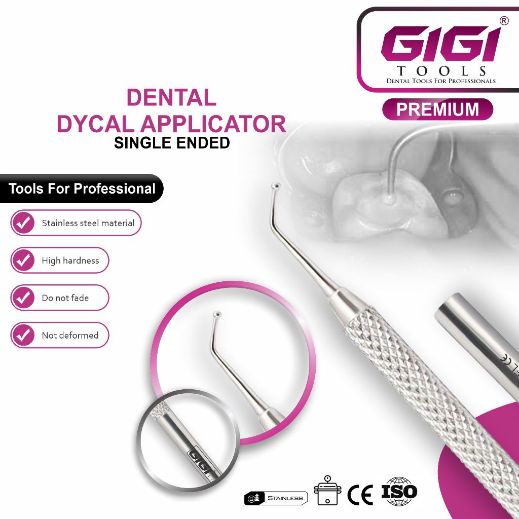 GIGI TOOLS แคลเซียม Hydroxide Dycal Applicator เครื่องมือทันตกรรมปลายเดี่ยวสแตนเลส CE