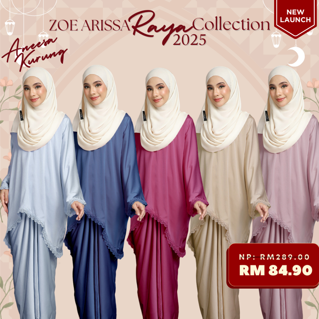 Zoe ARISSA Kurung Pario MUSLIMAH PLUS SIZE LOOSE Kurung Aneesa Kurung Pario