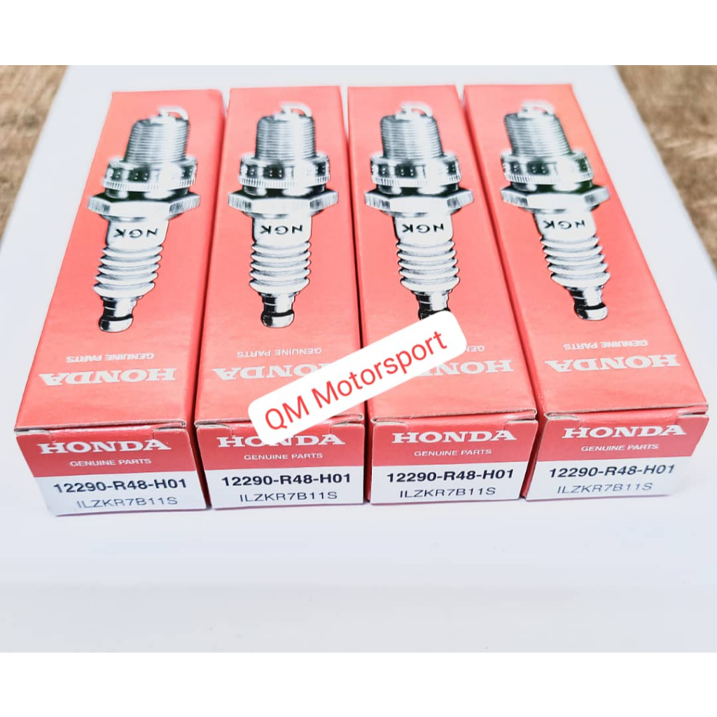 HONDA IRIDIUM SPARK PLUG 12290-R48-H01 ACCORD TAO 2.4 ODYSSEY RB1 2.4 (ILZKR7B-11S) [4 ชิ้น]