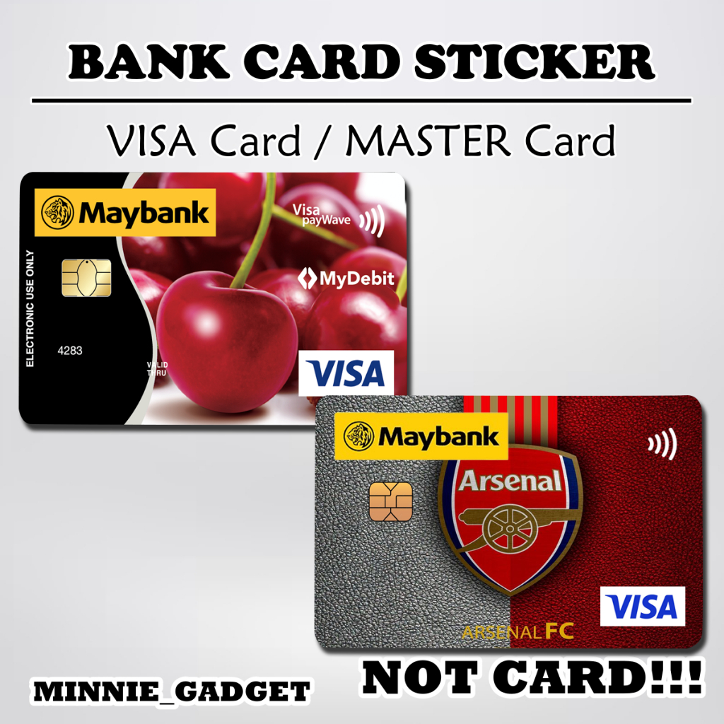 [ ARSENAL Football Team ] For BANK Card Sticker Cover / MASTER / VISA / CREDIT/ DEBIT CARD