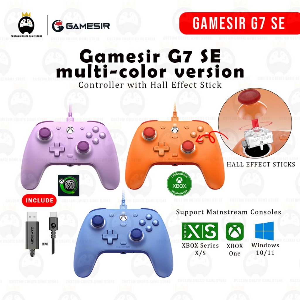 GameSir G7 SE G7SE Xbox Gaming Controller แบบมีสาย Gamepad สําหรับ XBOX S XS PC Steam Gaming XBOX Pa