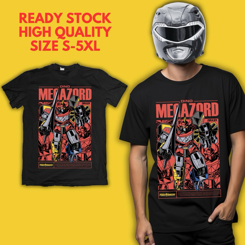 Megazord Power Rangers เสื้อยืด Fanmade Edition