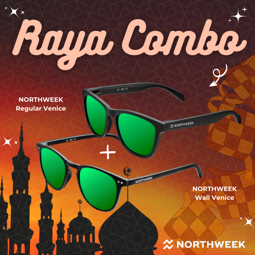 [RAYA COMBO] NORTHWEEK Regular Venice & Wall Venice Polarized Uv400 แว่นกันแดดป้องกัน Unisex