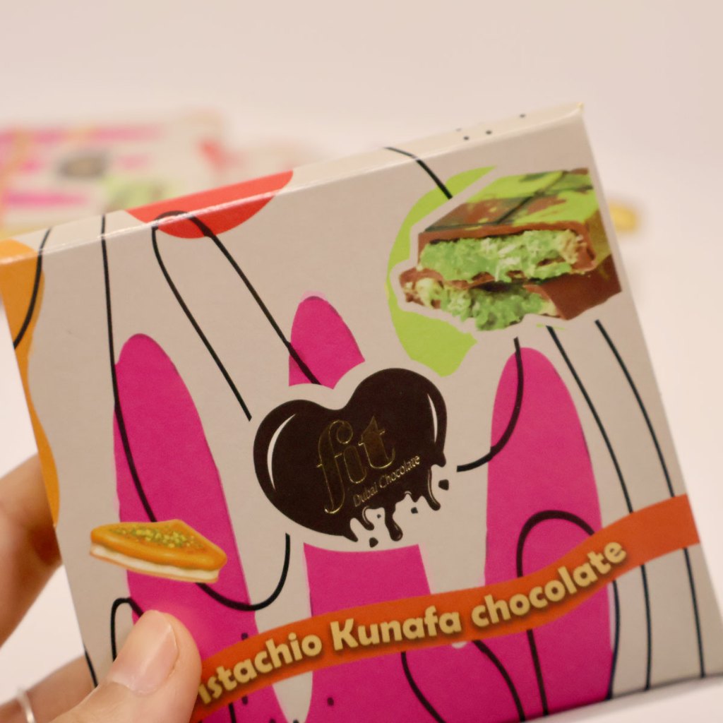 FIT CHOCOLATE { 80G } PISTACHIO KUNAFA CHOCOLATE ,MADE IN USA BY MAX CHOCOLATE