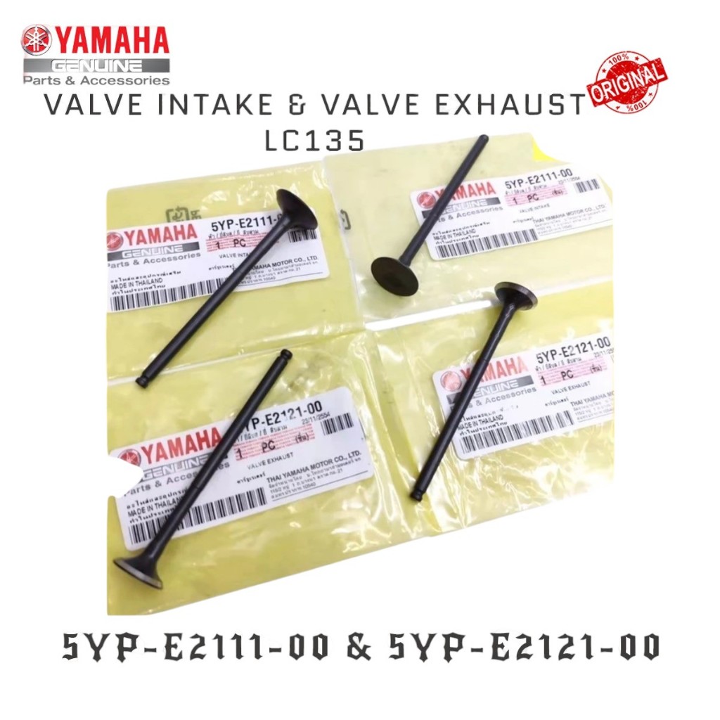 YAMAHA LC135 วาล์วไอดีวาล์ว EXHAUST 5YP-E211-00 & 5YP-E2121-00 วาล์ว SHIH 135LC 135 LC V1 V2 V3