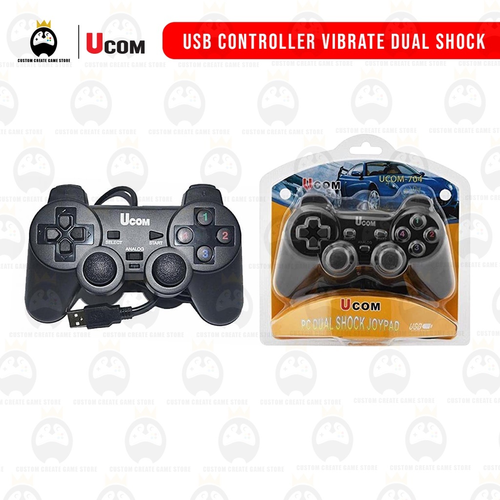 คอนโทรลเลอร์พีซี JOYSTICK USB ANALOG GAMEPAD VIBRATE DOUBLE SHOCK [SINGLE]