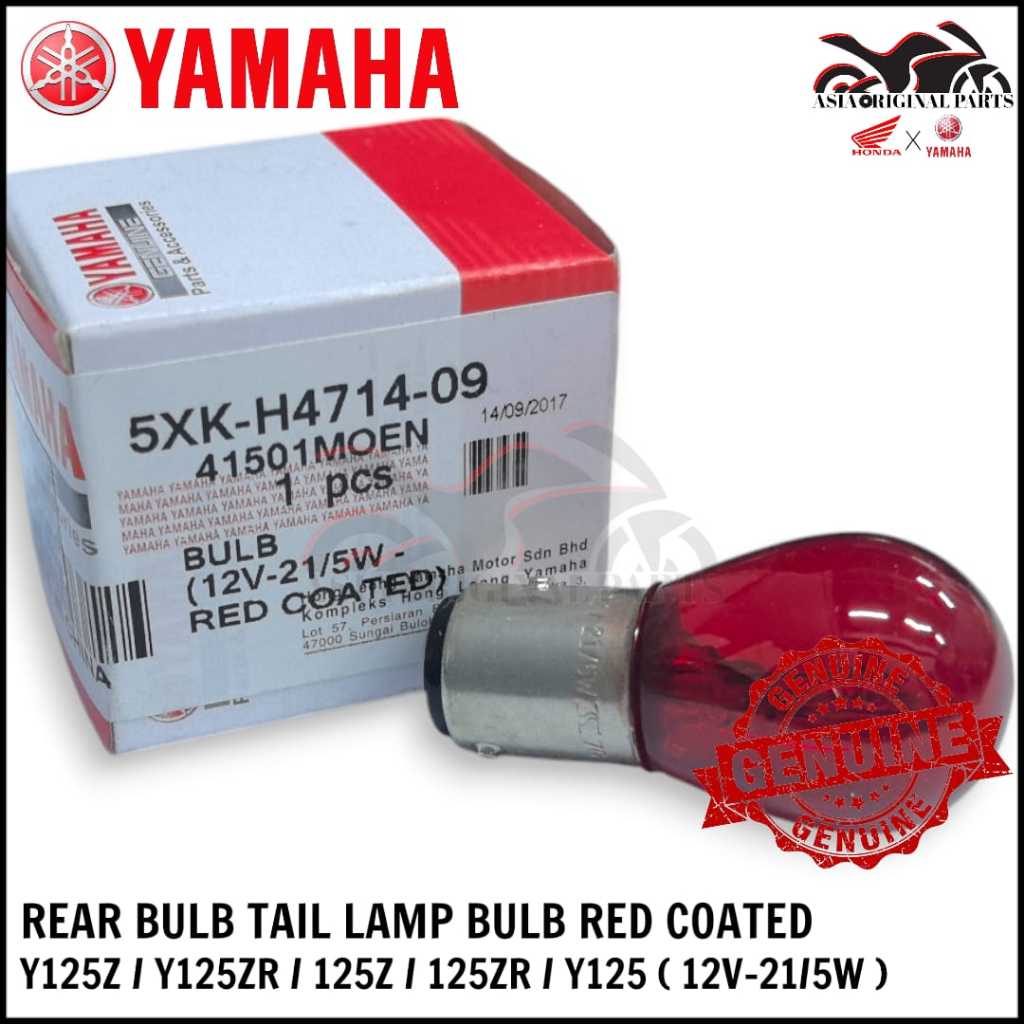 YAMAHA Y125Z Y125ZR 125Z 125ZR TAIL LAMP BULB MENTOL BELAKANG 5XK-H4714-09 REAR BULB 12V-21/5W Y125 