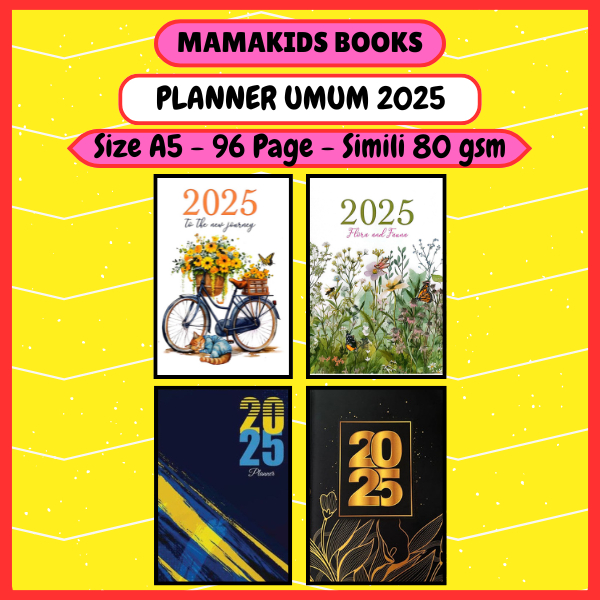 [MAKIDS] Planner Book 2025 Helper Notebook Calendar Diary Colourful Notebook Budget Mommyhappy