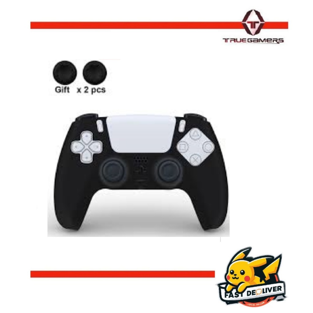 GStory PS5 DUALSENSE 5 DS5 Controller PREMIUM Protection Cover Silicon Case - สีดํา