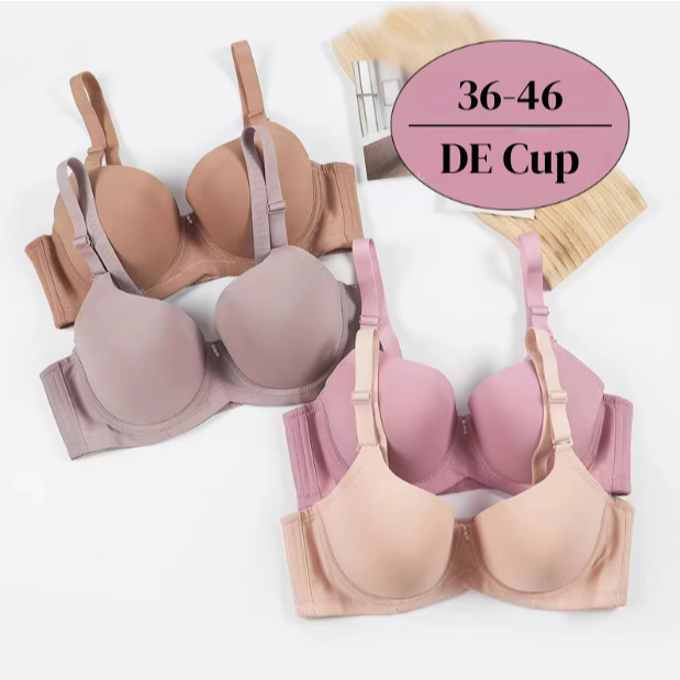 3/4 Coverage Plus Size Bra (36-46D) ใส่สบาย & รองรับด้วยลวด
