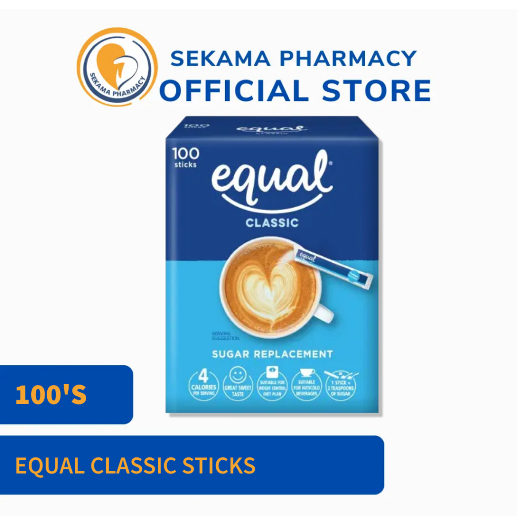 EQUAL CLASSIC STICK (SUGAR REPLACEMENT) 100'S [EXP: 11/2027]