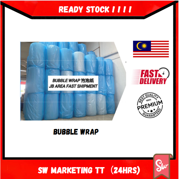 (COVER JOHOR AREA)BUBBLE WRAP SINGLE LAYER 1Mx100M/泡纸/BUBBLE WRAP DOUBLE WRAP 1Mx100M/BLACK BUBBLE