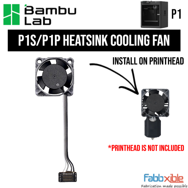 พัดลมระบายความร้อนฮีทซิงค์ Bambu Lab P1 P1S 25x25x10mm