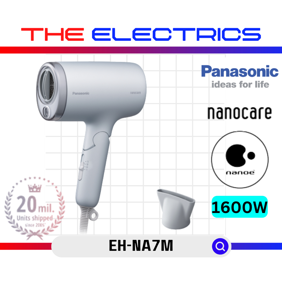 PANASONIC ไดร์เป่าผม nanocare 1600W พร้อม TECHNOLOGY nanoeTM ไดร์เป่าผม EH-NA7M / EH-NA7