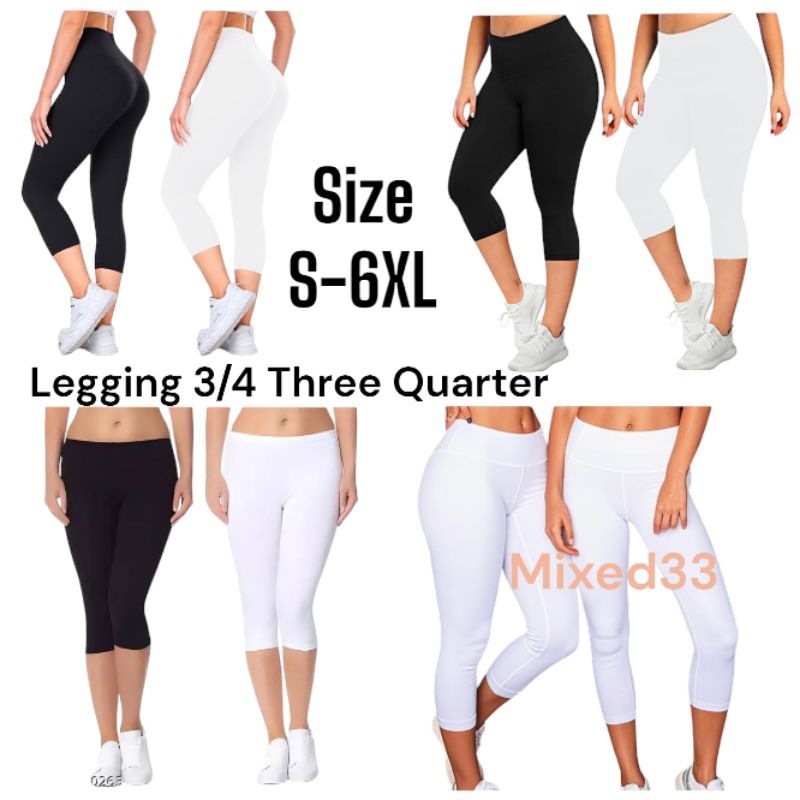 กางเกง Legging 3 ผู้หญิง / ผู้หญิง ELASTIC THREE QUARTERS เลกกิ้งขา/กางเกงออกกําลังกาย
