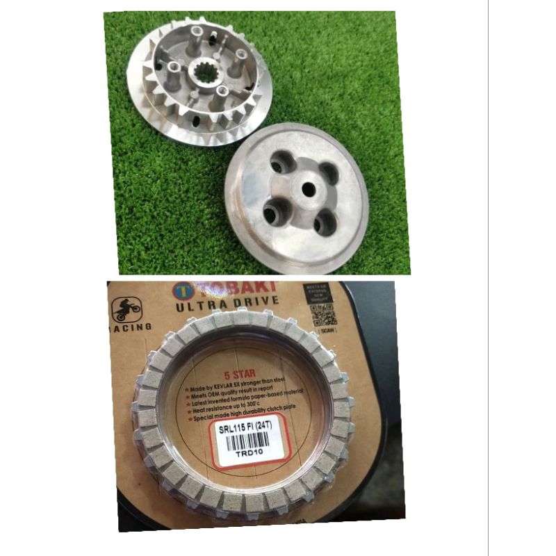 CLUTCH SRL115-FI 24T BESI PLATE IRON SRL115 FI CLUTCH BOSS PRESSURE SRL115 FI MANGKUK HOUSING GETAH 