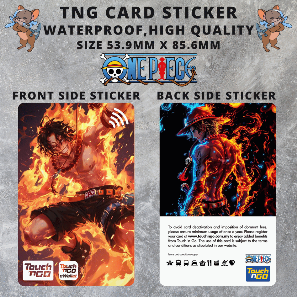 One Pirce Ace - สติ๊กเกอร์การ์ด/สัมผัส n Go Card Sticker Cover