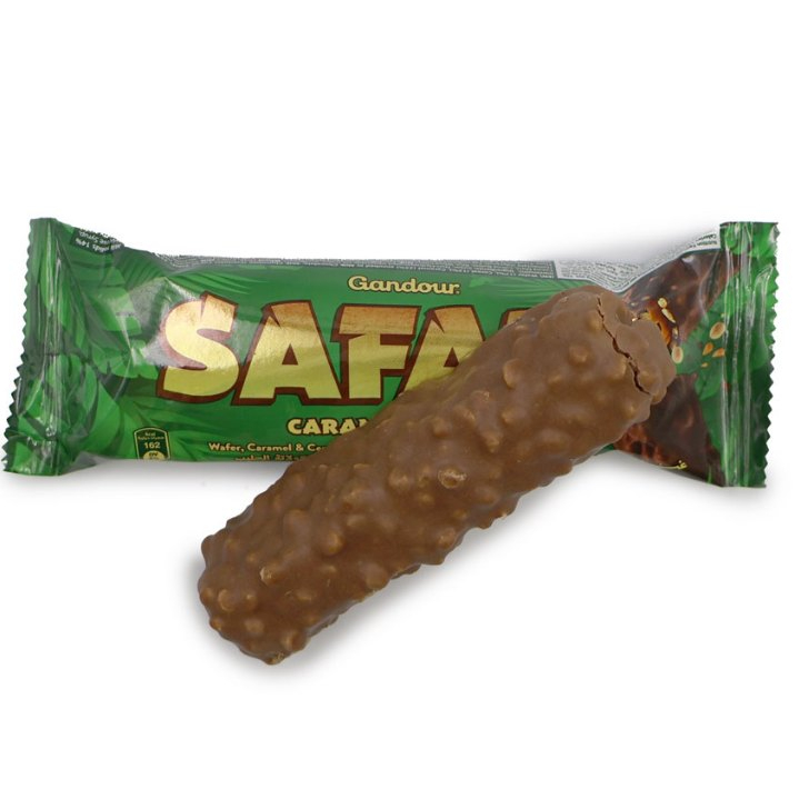 SAFARI CARAMEL CRUNCH, WAFER CARAMEL & CEREAL WITH MILK CHOCOLATE { 3PCS, 6PCS, PACK 12PCS }