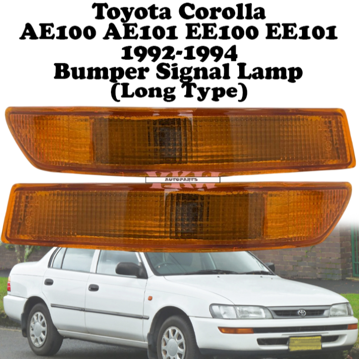 (แบบยาว)Toyota Corolla AE100 AE101 EE100 EE101 1992-1994 SEG Amber กันชนหน้าสัญญาณ Lampu กันชน