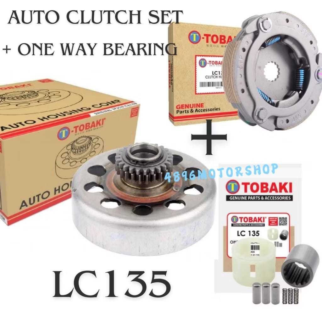 TOBAKI YAMAHA LC135 V1 - V8 FI 4S 5S 55D 55C AUTO CLUTCH FULL SET HOUSING / รองเท้าอัตโนมัติ / ONE W
