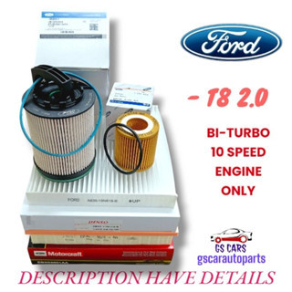 Ford ranger t8 2.0 10speed bi-turbo กรองดีเซล/กรอง fuel ktjb3g-9176-aa กรองน้ํามัน bb3j6744ba กรองอา