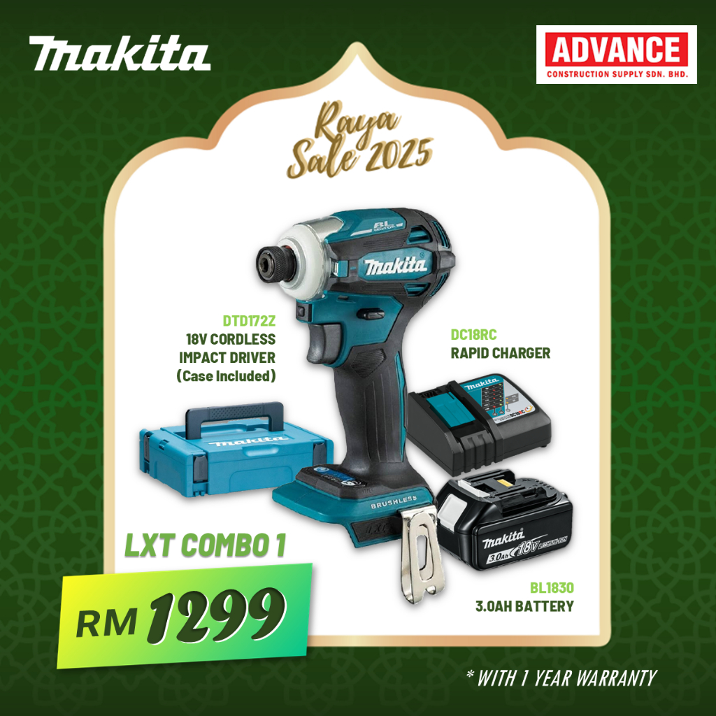 🔥RAYA MAKITA DTD172Z 18V ไดร์เวอร์กระแทกไร้สาย 180Nm