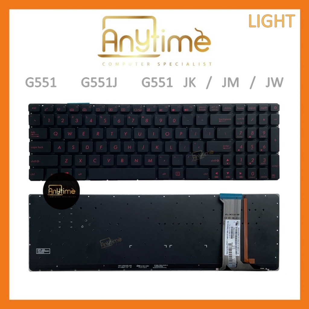ASUS G551 G771J G771JM G771JW GL551J GL551JM GL551JX GL551VW คีย์บอร์ด US Backlit Papan Kekunci