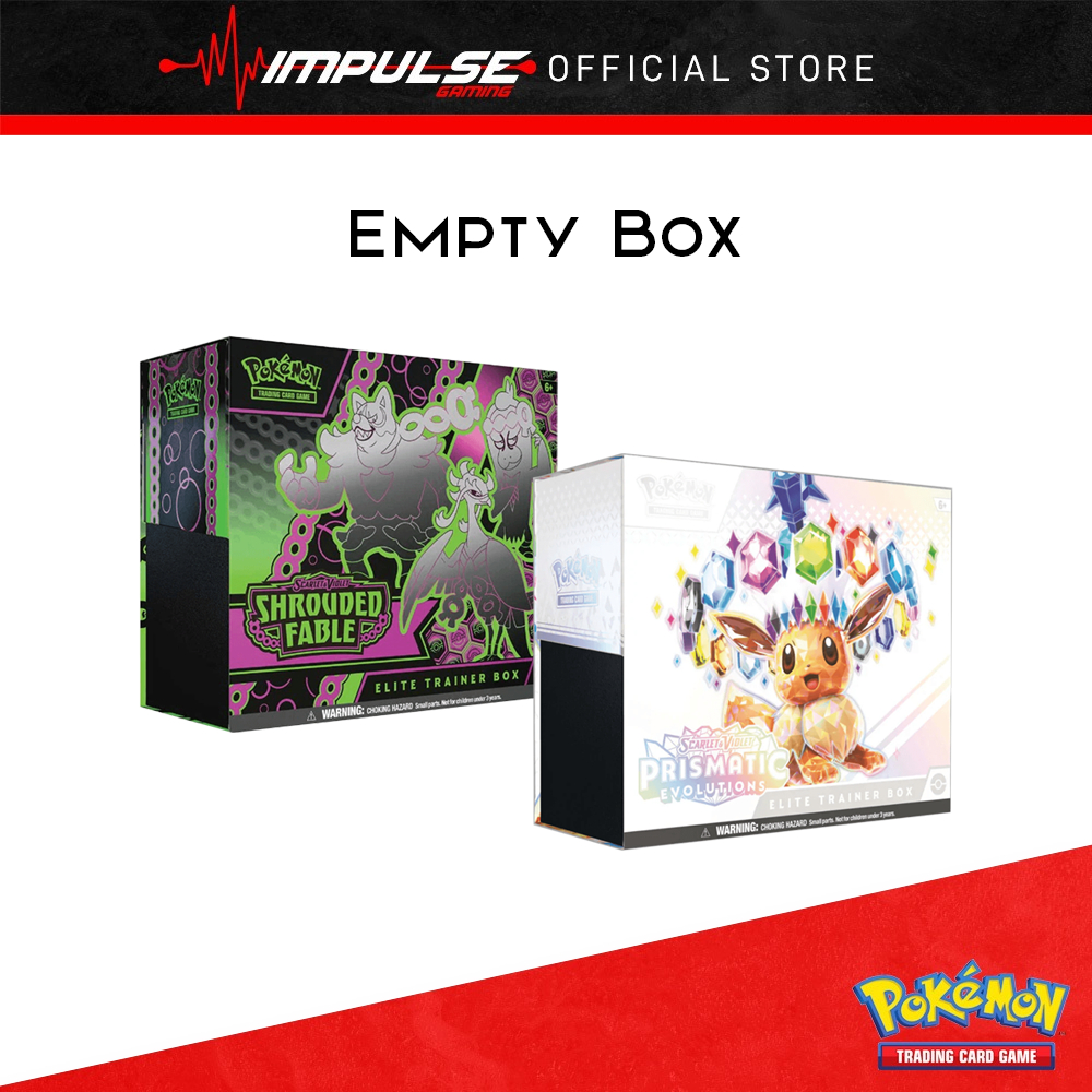 Pokemon Tcg Eng Empty Box - SV6.5 Shrouded Fable / SV8.5 Prismatic Evolution / SV10.5 Black Bolt, Wh