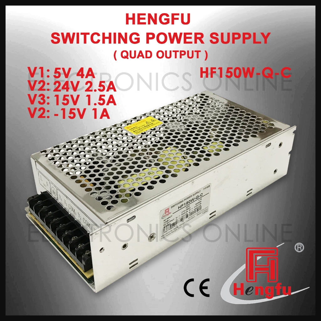 HF150W-Q-C 5V 4A 24V 2.5A 15V 1.5A -15V 1A Hengfu Switching Power Supply Quad Output Power Supply SM